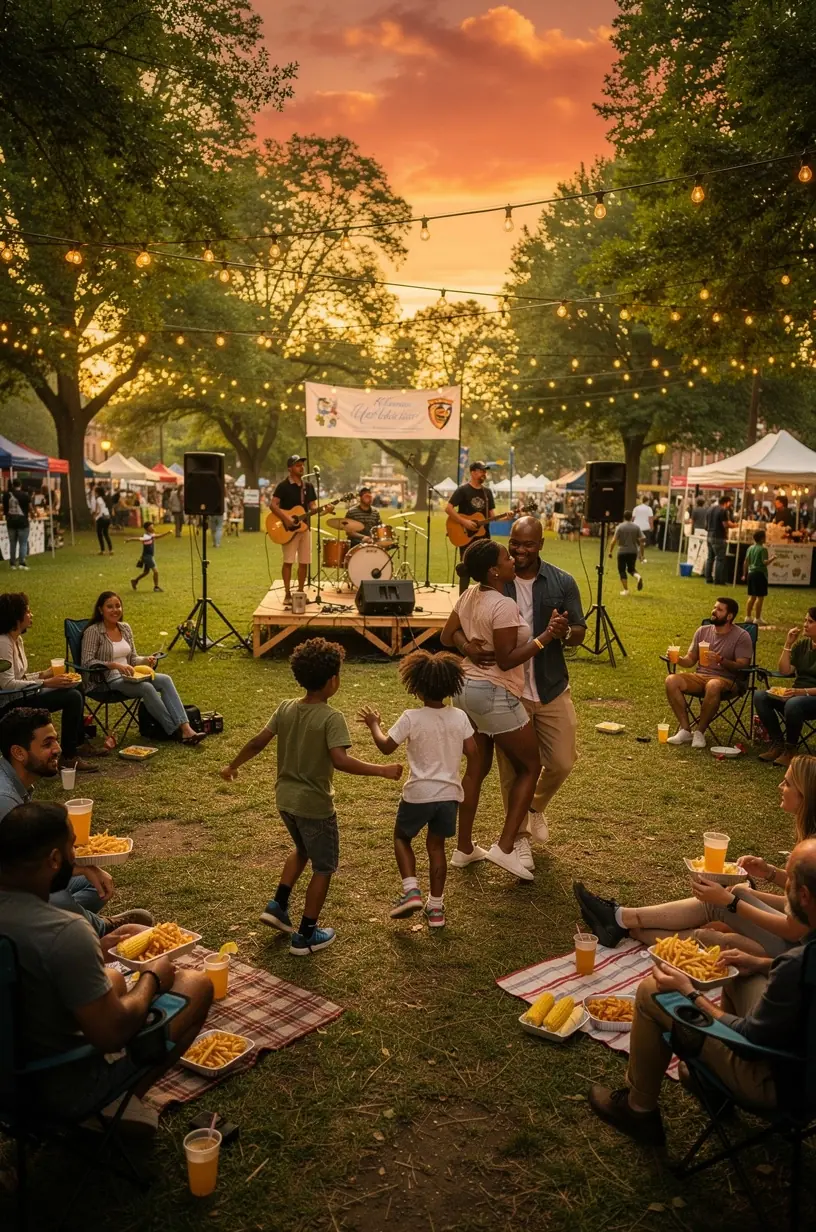 Community members collaborating on urban development project.